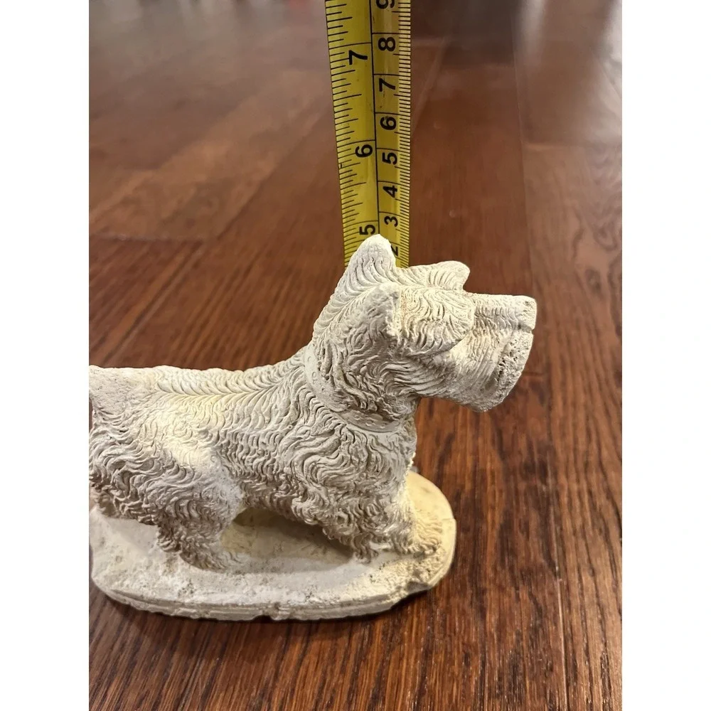 Vintage Chalkware Statue Scotty Dog Figurine 5